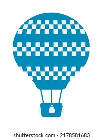 Monochromatic hot air balloon vector illustration