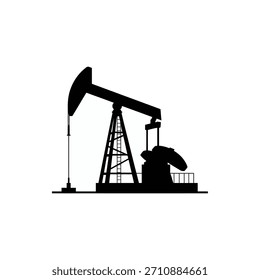 Imagem monocromática de uma plataforma de óleo de abóbora em um campo de petróleo