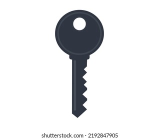Monochromatic key icon. Concept of security, passwords, and protection
