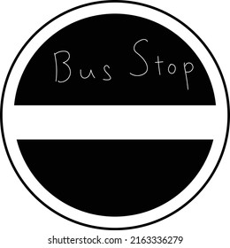 Monochromatic logo mark of the bus stop