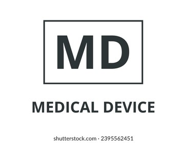 Vector de símbolo de dispositivo médico monocromático
