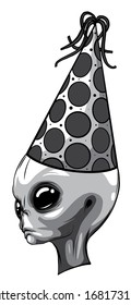 monochromatic monster party card design. vector illustration design