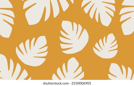 Monochromatic nature inspired shapes. leaf background