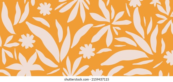 Monochromatic nature inspired shapes-doodle collection. Cute botanical shapes, random childish doodle cutouts of tropical leaves, flowers and branches, decorative abstract art vector illustration	