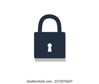 Monochromatic padlock and lock icon, concept of SSL, information data protection, security, and internet safety
