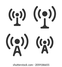 	
Monochromatic pixel-perfect linear icons of radio repeater built originally on two base grids of 32 x 32 and 24 x 24 pixels for easy scaling.  Editable strokes
