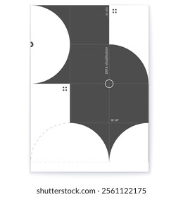 Monochromatic Radial and Straight Geometric Shapes. Data matrix.