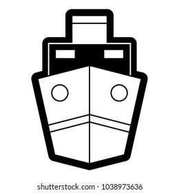  monochromatic, ship vector illustration