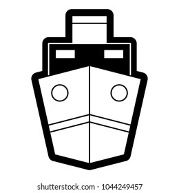  monochromatic, ship vector illustration