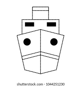  monochromatic ship vector illustration