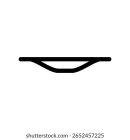 Monochromatic Side View Illustration of a Classic, Curved Dining Bowl