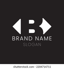 Monochromatic simple logo design with simple and modern shape