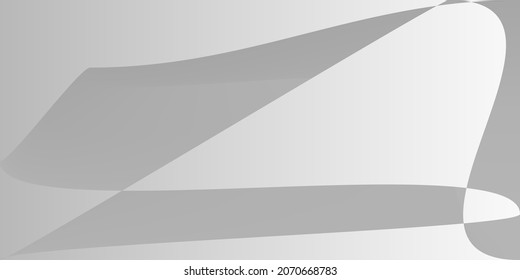 Monochromatic Smooth Alluminium Minimal Smooth Surface. Technology Silver Grey Modern Illustration. Layers Fluid Digital Dynamic Office Background. Gray Shape Futuristic Metallic Gradient Mesh.