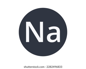Monochromatic Sodium Element Graphic for Science Designs.
