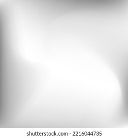 Fondo del cielo del aluminio suave monocromático. Malla de degradado de la luz gris oscura y ondulada. Textura Dinámica De Agua Caliente Fluida Borrosa. Fondo de degradado de curva plateada metálica líquida borrosa.