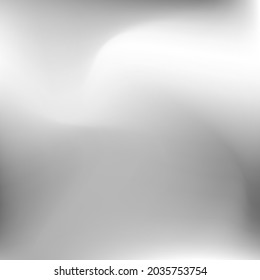 Monochromatic Soft Light Grey Background. Water Liquid Fluid Sky Blurred Gradient Background. Silver Wavy Calm Dark Design Pic. Metallic Dynamic Aluminium Curve Grey Swirl Gradient Mesh.