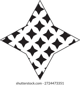 Estrela Monocromática com Formas de Estrela Interligadas