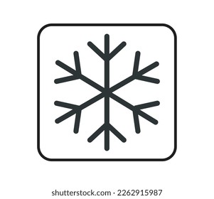 Monochromatic Suitable for freezer symbol. Flat design.
