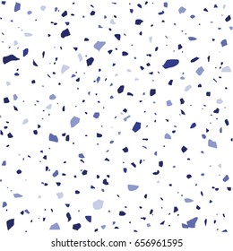 Monochromatic terrazzo floor marble background pattern. Editable vector illustration file.For your brand design or other projects