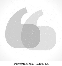 Monochromatic textured quotation marks symbol