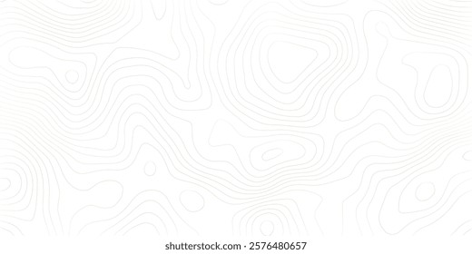 Monochromatic Topography Map with Detailed Contours A high-resolution black and white topographic map showcasing intricate contour lines, highlighting the elevation changes and natural landscape feat