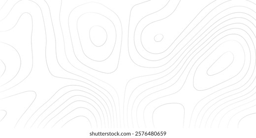 Monochromatic Topography Map with Detailed Contours A high-resolution black and white topographic map showcasing intricate contour lines, highlighting the elevation changes and natural landscape feat