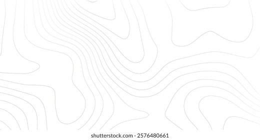 Monochromatic Topography Map with Detailed Contours A high-resolution black and white topographic map showcasing intricate contour lines, highlighting the elevation changes and natural landscape feat