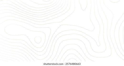 Monochromatic Topography Map with Detailed Contours A high-resolution black and white topographic map showcasing intricate contour lines, highlighting the elevation changes and natural landscape feat