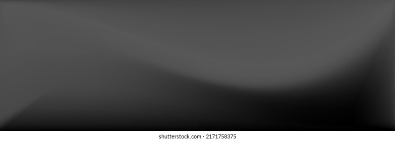 Monochromatic Vibrant Wavy Gradient Mesh. Alluminium Smooth Surface Illustration. Blank Wavy Gradient Mesh. Water  Grey Blurred Background. Natural Black and white Smooth Surface Backdrop.