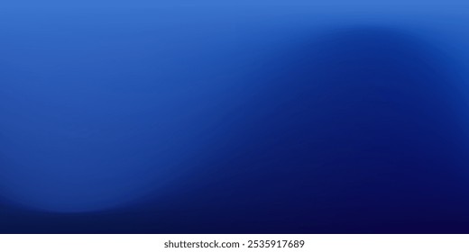 Monochromatic Waves of Blue Color abstract background. Dark Blue gradient color wallpaper. Blue gradation backdrop. Vector Illustration.