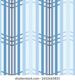 Monochromatic Waves of Navy Blues Featuring a Geometric Optical Illusion creating a seamless pattern print