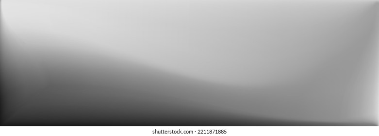 Monochromatic Wavy Gradient Mesh. Gray Metallic Horizontal Lines Backdrop. Grey Smooth Surface Illustration. Alluminium  Water Trendy Background. Black and white Blank Wavy Gradient Mesh.