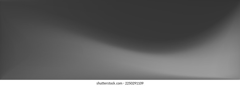Monochromatic Wavy Gradient Mesh. Grey Smooth Surface Illustration. Silver Gray Modern Design Backdrop. Natural Blank Wavy Gradient Mesh. Water  Black and white Trendy Background.