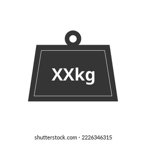 Monochromatic weight of packaging symbol. Concept of packaging.