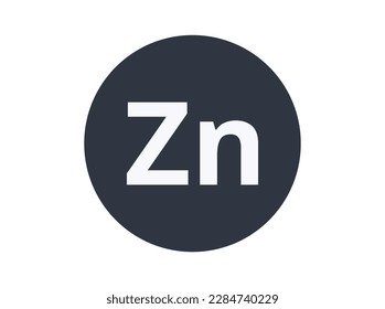 Monochromatic Zinc Element in a circle for Science Designs.
