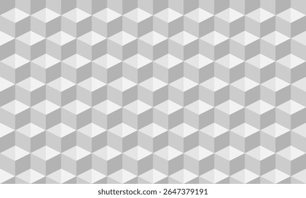 Monochrome 3d kubus naadloos patroon. Vector Herhalende textuur.