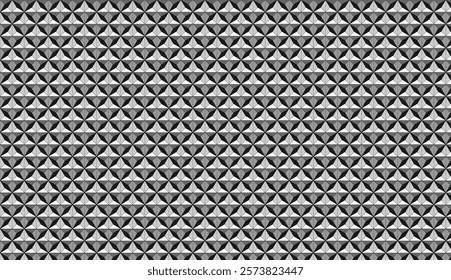 Monochrome 3D Geometric Pattern with Pyramid Texture