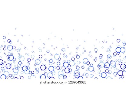 Monochrome abstract background blue circles rings. Template for invitation, business card, booklet, poster design. Isolated. Vector illustration
