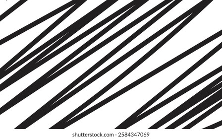 Monochrome abstract background with bold diagonal black lines creating dynamic patterns and a modern edgy feel perfect for contemporary design