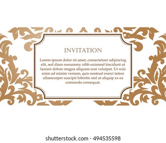 Monochrome abstract background for design your text. Card design template. Can be used for invitation, menu, ottoman, card design, for pillow design, banners, signs and others.