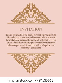 Monochrome abstract background for design your text. Card design template. Can be used for invitation, menu, ottoman, card design, for pillow design, banners, signs and others.