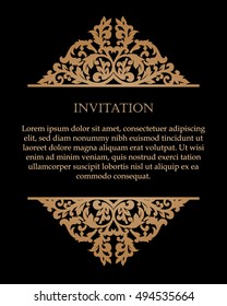 Monochrome abstract background for design your text. Card design template. Can be used for invitation, menu, ottoman, card design, for pillow design, banners, signs and others.