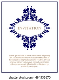 Monochrome abstract background for design your text. Card design template. Can be used for invitation, menu, ottoman, card design, for pillow design, banners, signs and others.