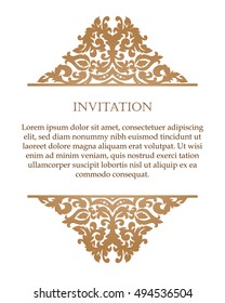 Monochrome abstract background for design your text. Card design template. Can be used for invitation, menu, ottoman, card design, for pillow design, banners, signs and others.