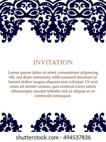 Monochrome abstract background for design your text. Card design template. Can be used for invitation, menu, ottoman, card design, for pillow design, banners, signs and others.