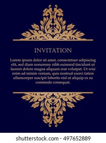 Monochrome abstract background for design your text. Card design template. Can be used for invitation, menu, ottoman, card design, for pillow design, banners, signs and others.