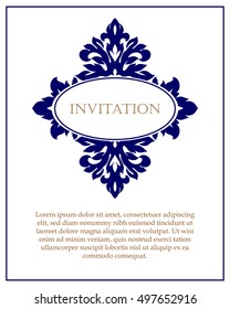 Monochrome abstract background for design your text. Card design template. Can be used for invitation, menu, ottoman, card design, for pillow design, banners, signs and others.