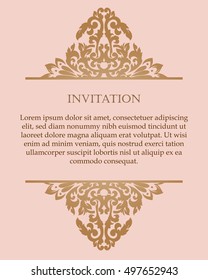 Monochrome abstract background for design your text. Card design template. Can be used for invitation, menu, ottoman, card design, for pillow design, banners, signs and others.