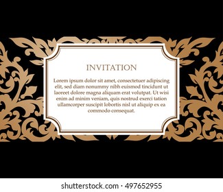 Monochrome abstract background for design your text. Card design template. Can be used for invitation, menu, ottoman, card design, for pillow design, banners, signs and others.