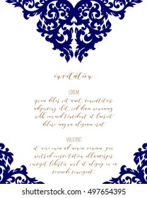 Monochrome abstract background for design your text. Card design template. Can be used for invitation, menu, ottoman, card design, for pillow design, banners, signs and others.